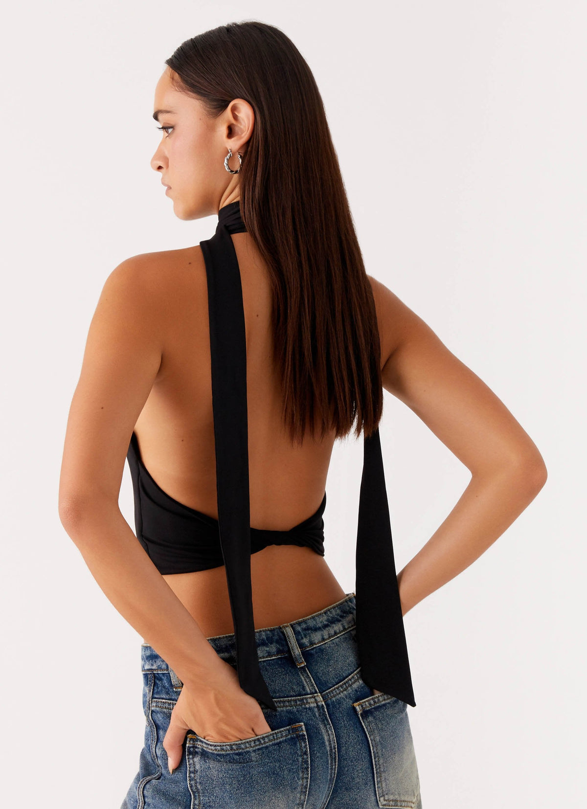 Chrysta Halterneck Top - Black