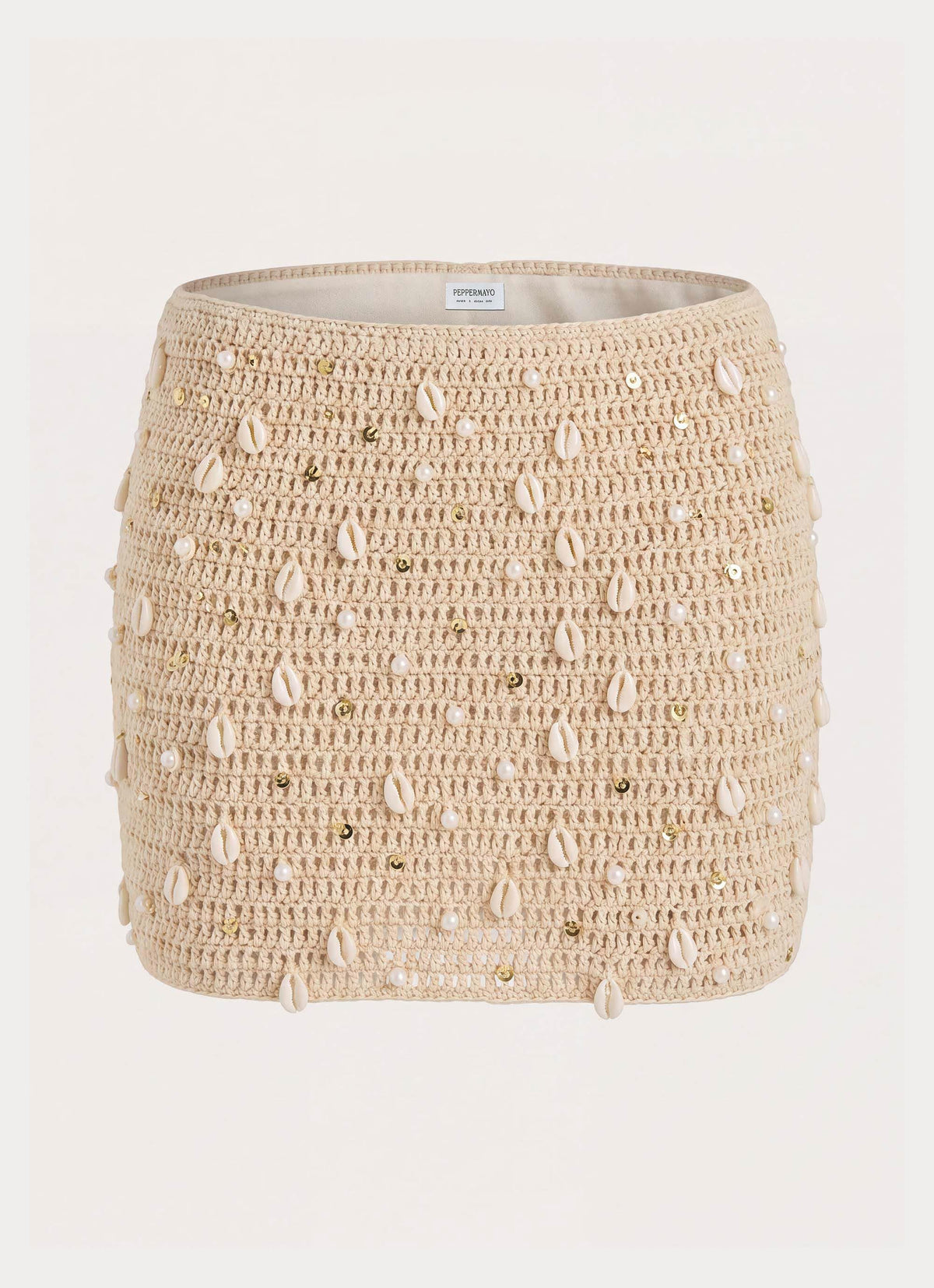 Elaris Crochet Mini Skirt - Ivory