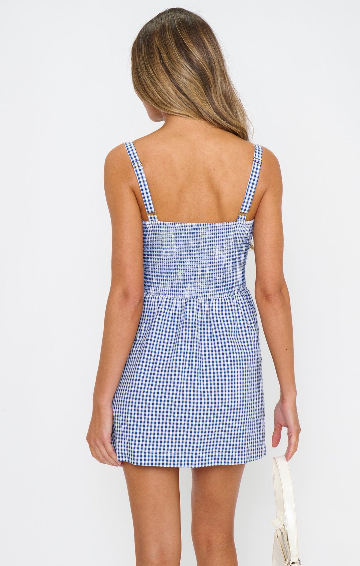 Emery Mini Dress ~ Navy Gingham