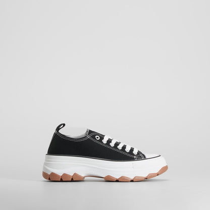 Zapatilla lona baja chunky negra NYC