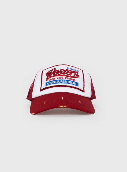 Adventures Trucker Hat Burgundy