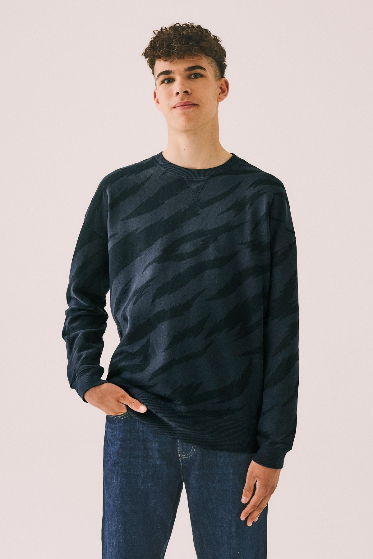 Men's Navy with Black Tiger Sweatshirt