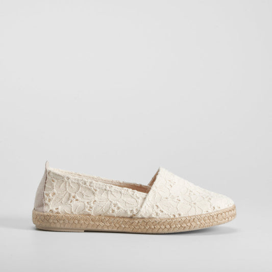 Alpargata de yute y macrame color crudo SENDA ROAD
