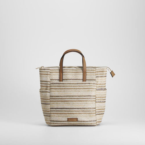 Bolso mochila rafia marrón SENDA ROAD