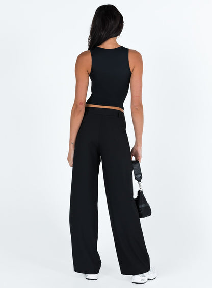 Archie Low Rise Pants Black