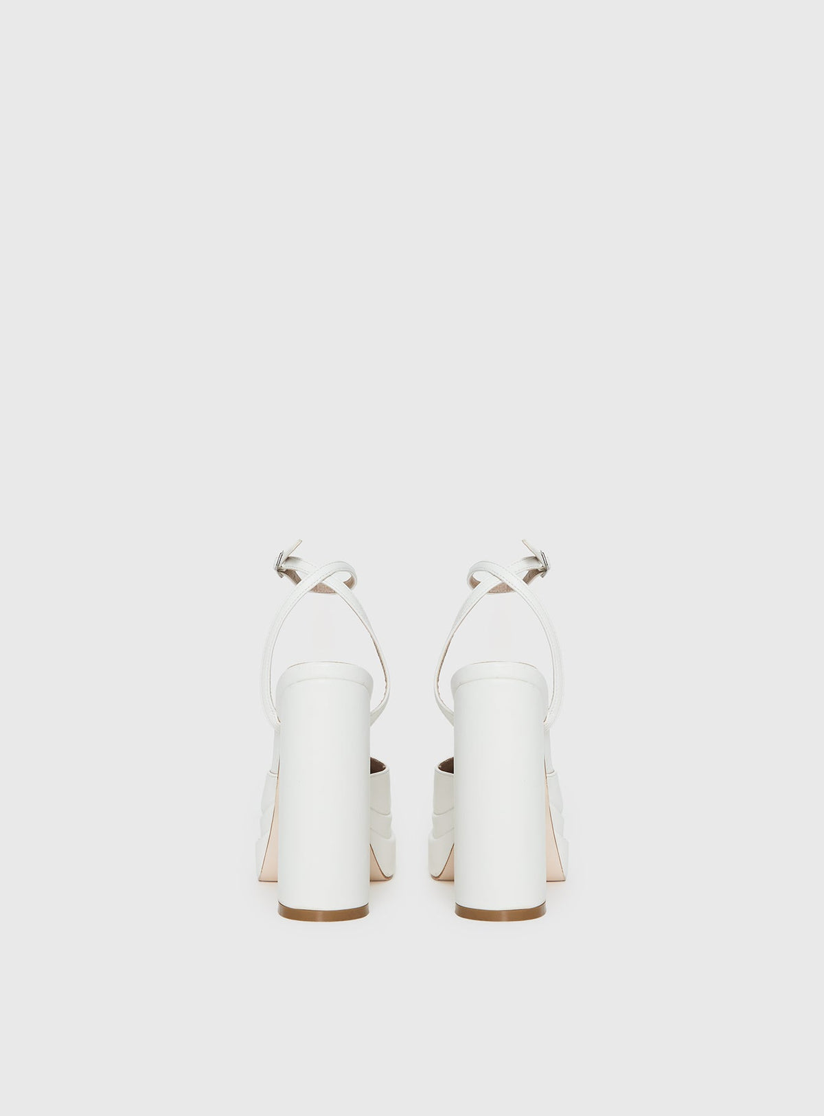 Alto Platform Heels Matte White