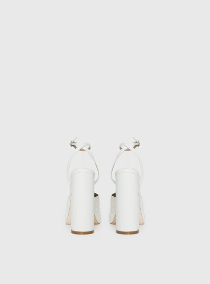 Alto Platform Heels Matte White