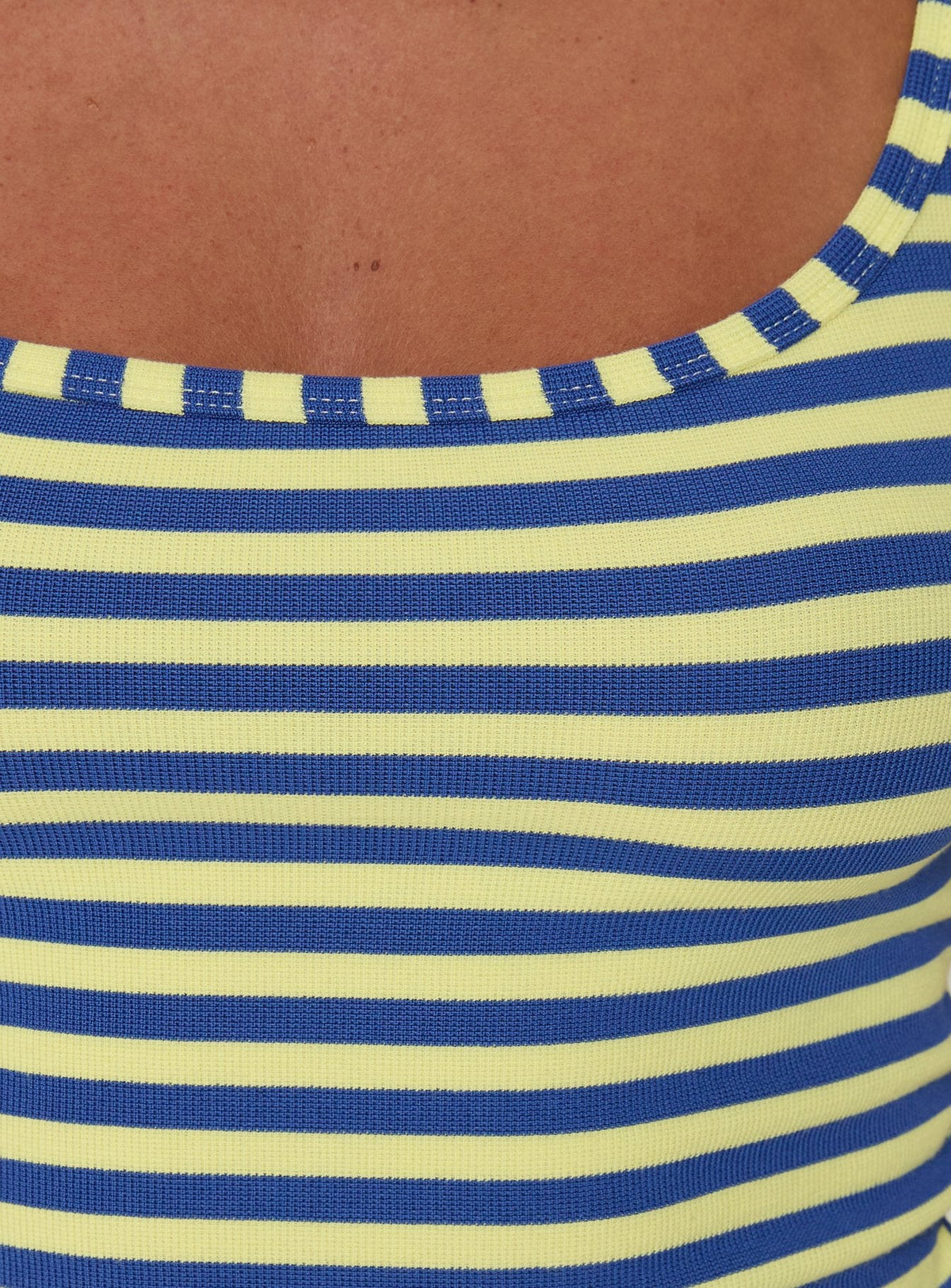 Arivelle Tank Top Blue / Yellow Stripe