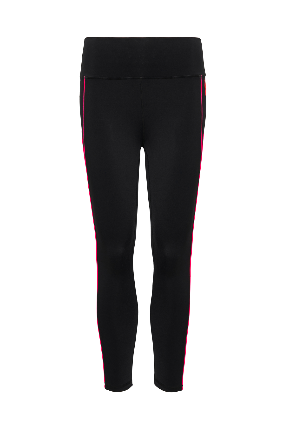 Black with Neon Piping 7/8 Length Active Leggings