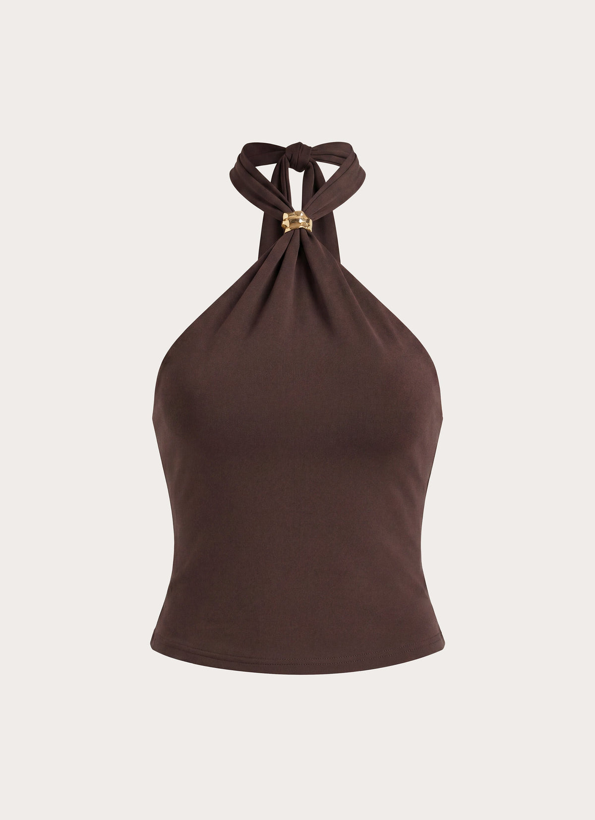 Amelina Halter Top - Chocolate