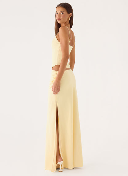 Belle Chime Maxi Skirt - Baby Yellow