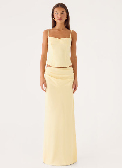 Belle Chime Maxi Skirt - Baby Yellow