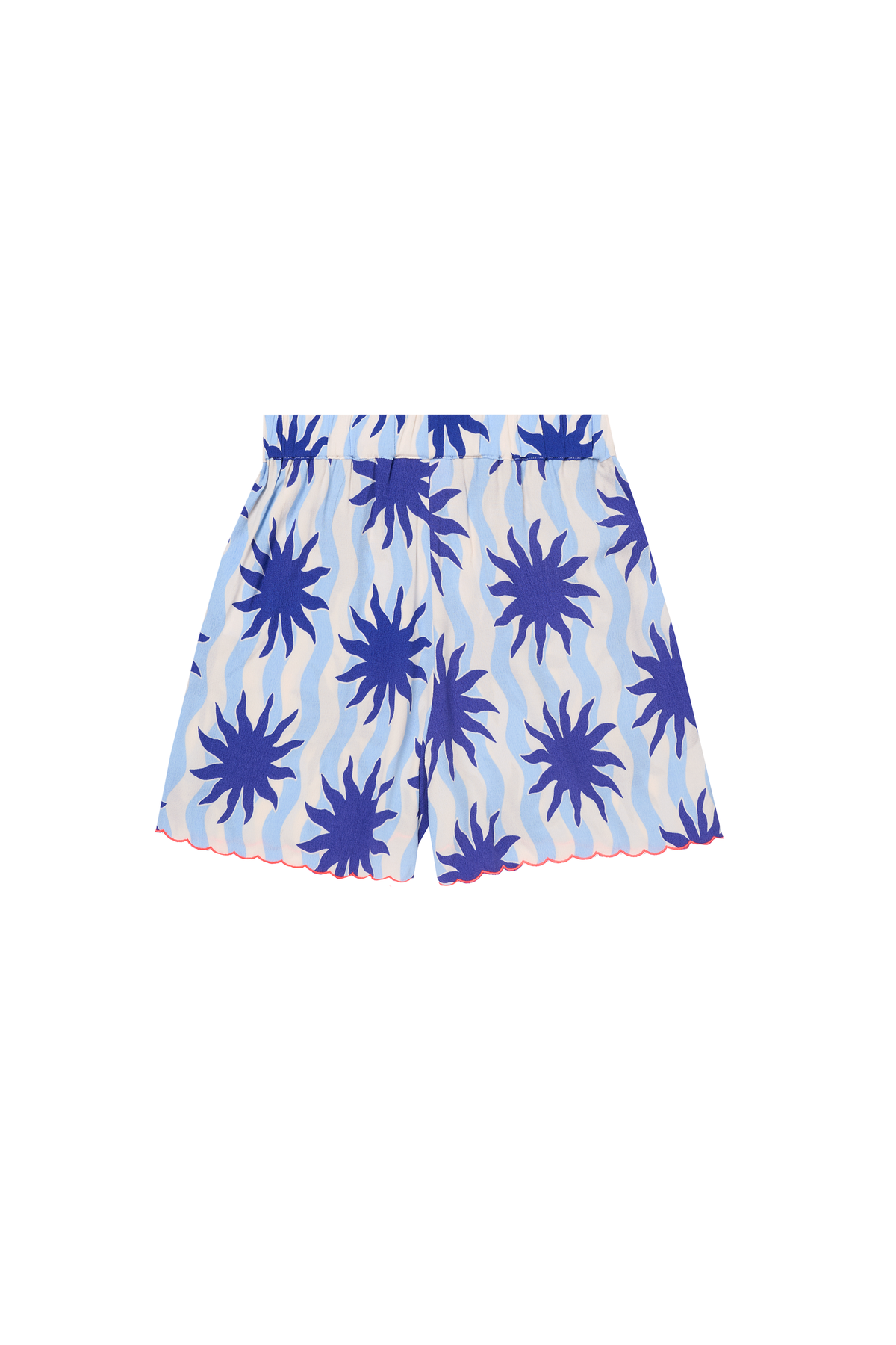 Blue Sunstar Scallop Edge Shorts