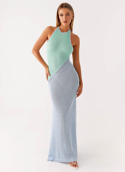 Caspa Crochet Maxi Dress - Multi