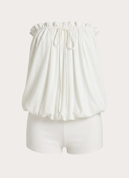 Down For You Playsuit - White