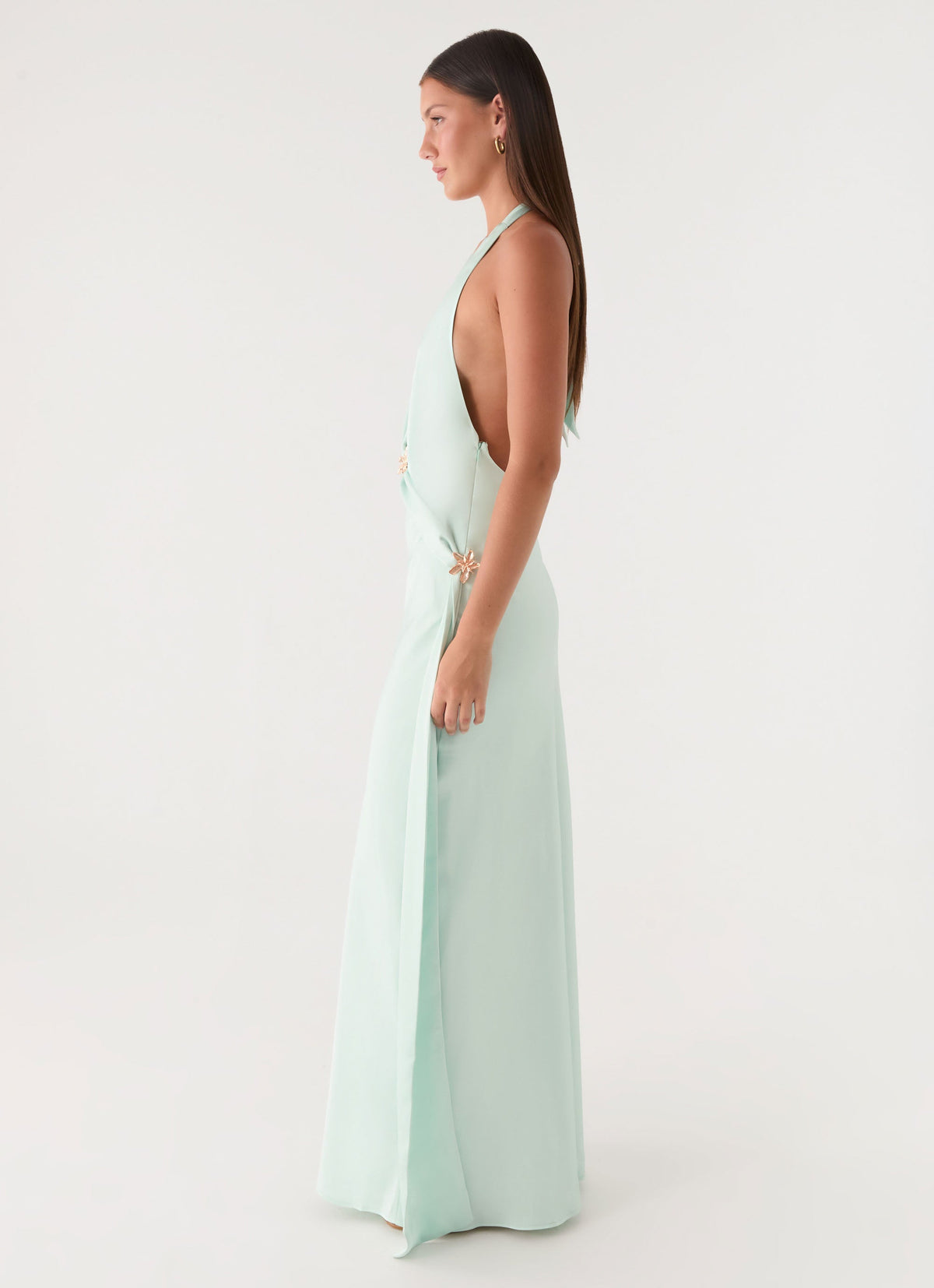 Eleni Halter Maxi Dress - Pistachio