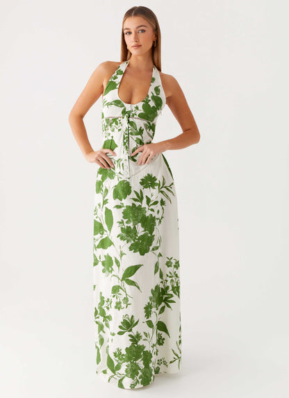Ember Valley Maxi Dress - Verdant Bloom