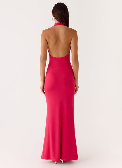 Emiliana Maxi Dress - Red Magenta
