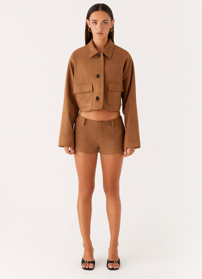Gio Mini Shorts - Brown