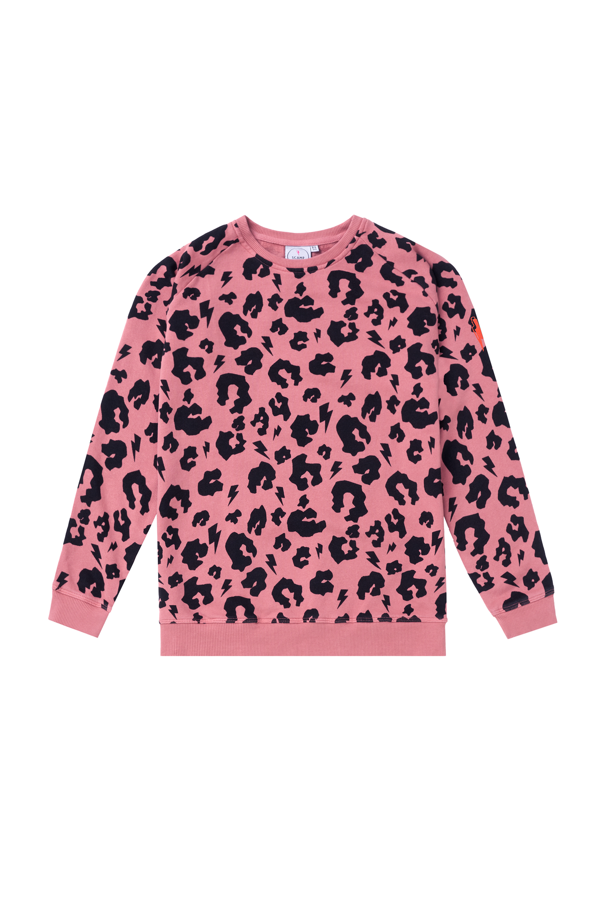 Big Kids Coral with Black Leopard Classic Sweatshirt