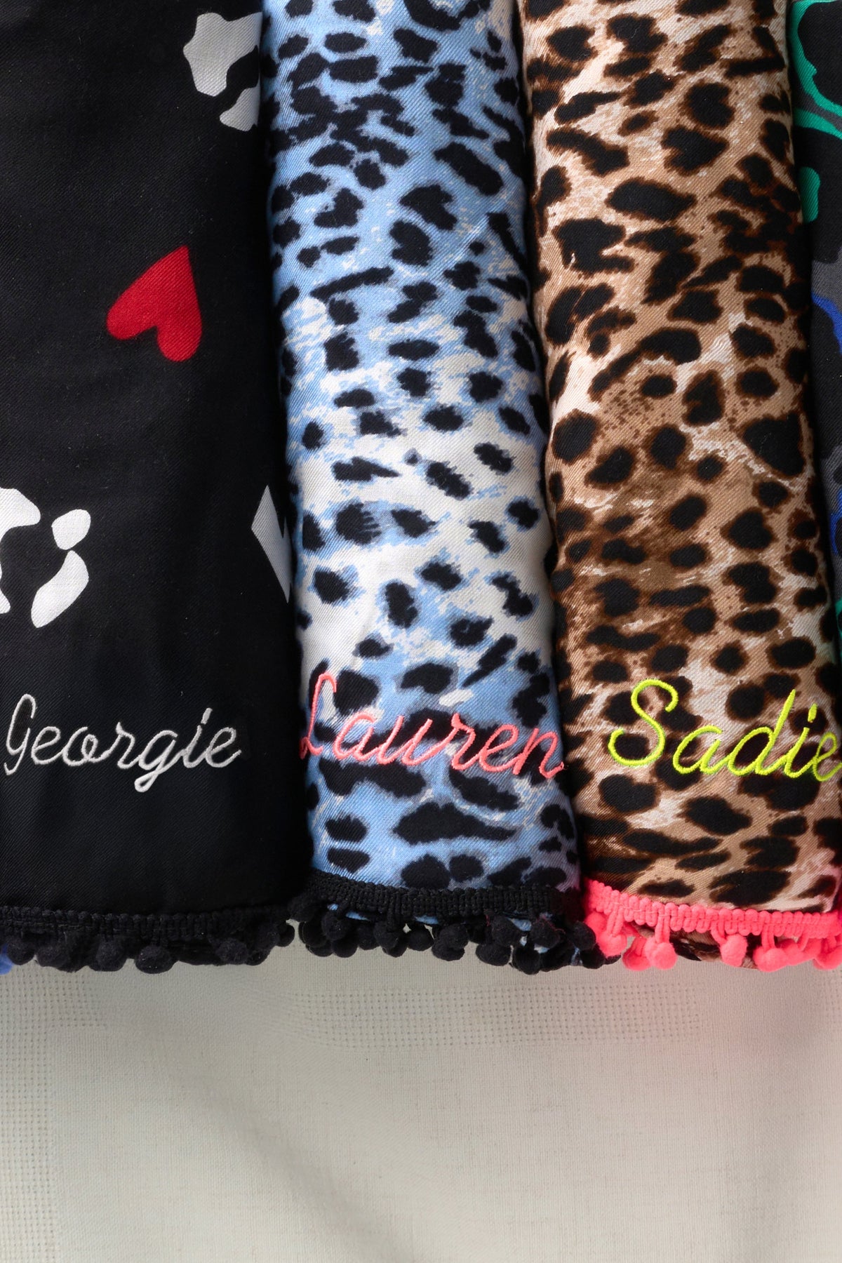 Khaki with Pink and Black Shadow Leopard Charity Super Scarf