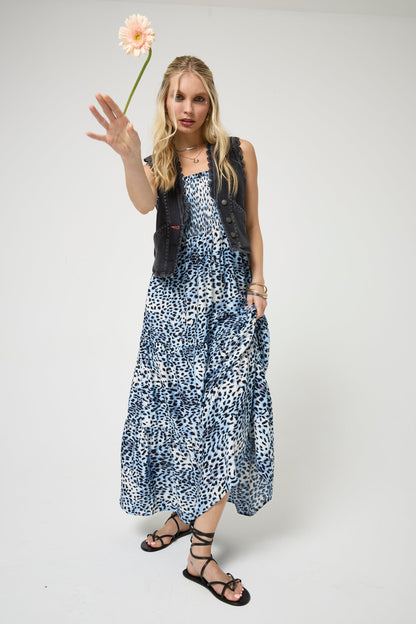 Washed Black Studded Denim Scallop Waistcoat