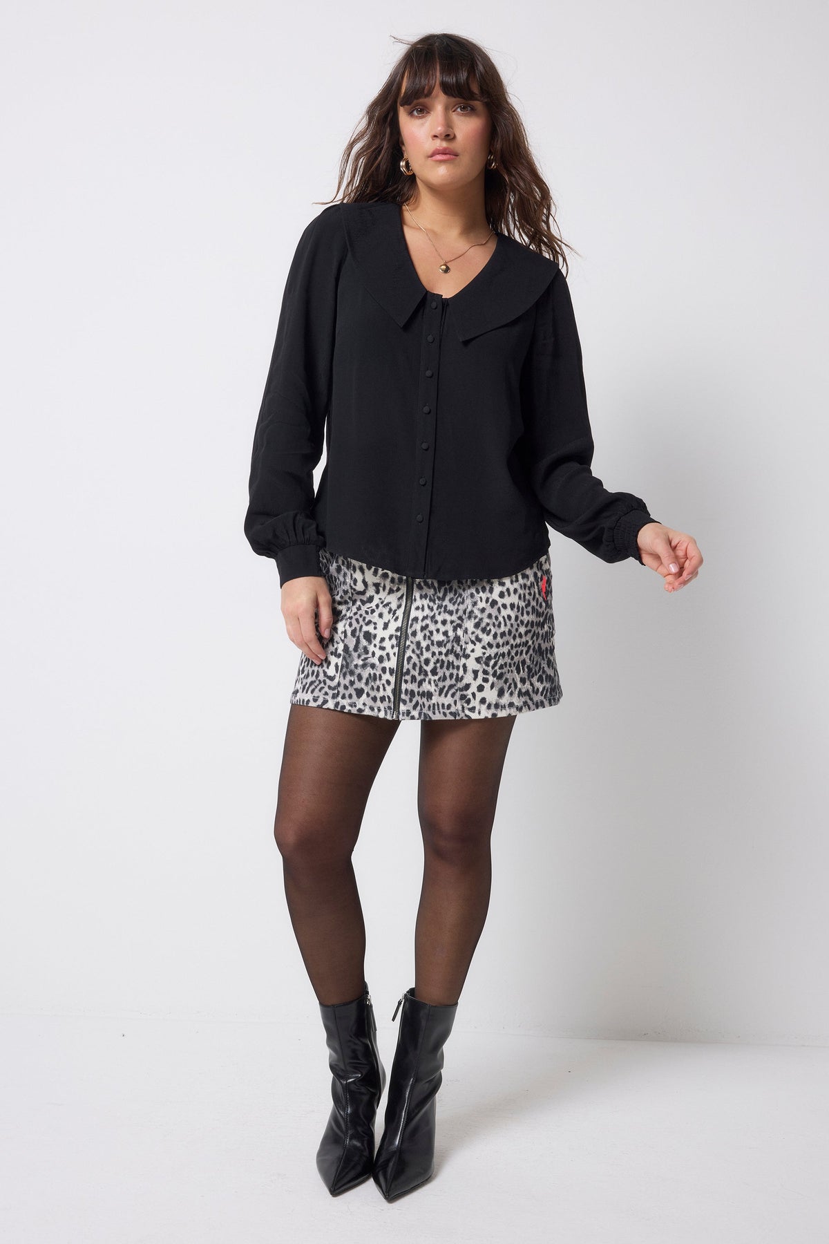 Black Collared Blouse