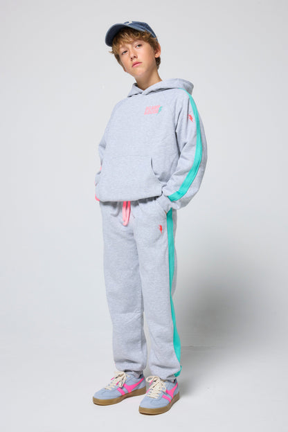 Kids Light Grey Marl Colourblock Joggers