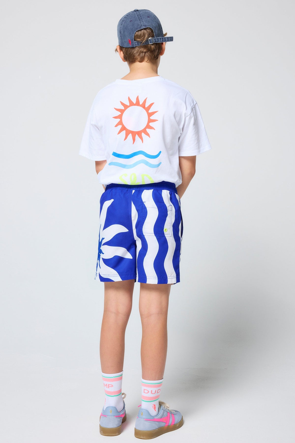 Kids White Sun Graphic T-Shirt