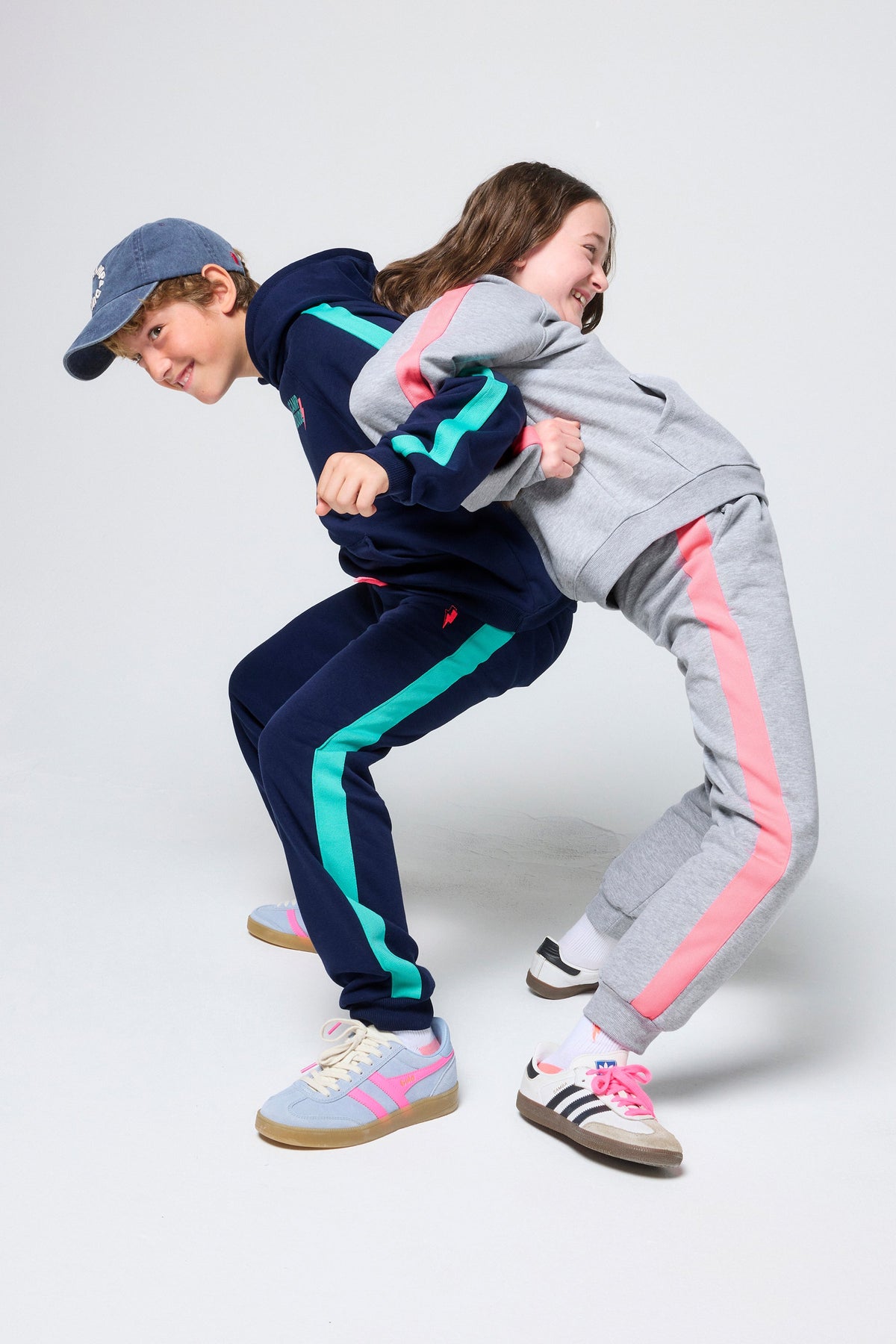 Kids Navy Colourblock Joggers