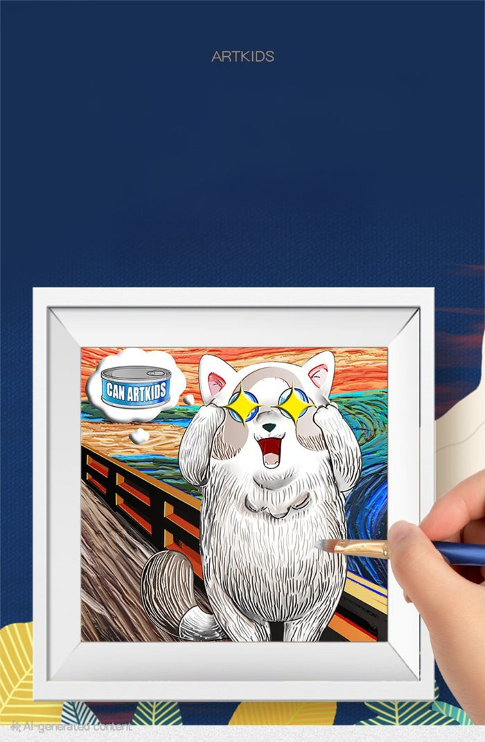ArtKids Paint Your Own Plaster Art Painting Set with Frame