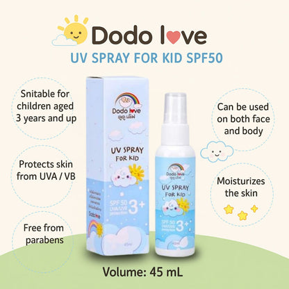 Dodo Love UV Spray for Kids SPF50 PA+++ 45ml