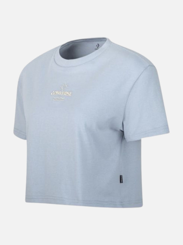 Remera Mujer Converse Sun Logo Celeste