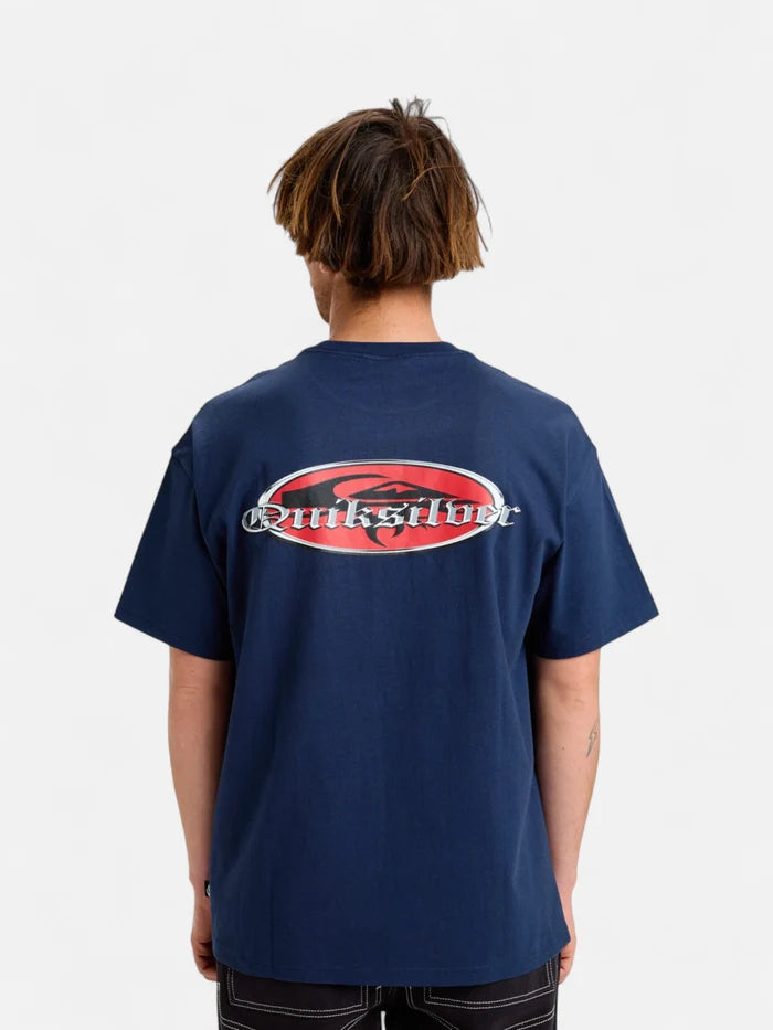 Remera Quiksilver Mercury Chrome Oldenglish Azul Marino
