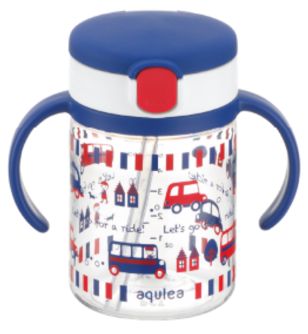 Richell Clear Aqulea Straw Bottle Mug