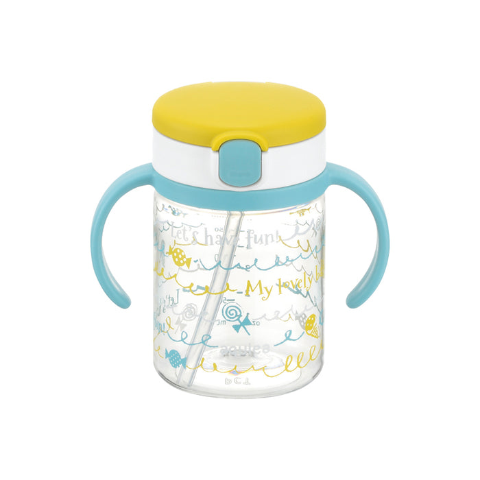 Richell Clear Aqulea Straw Bottle Mug