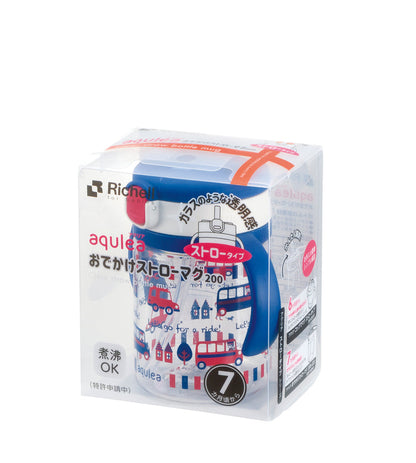 Richell Clear Aqulea Straw Bottle Mug