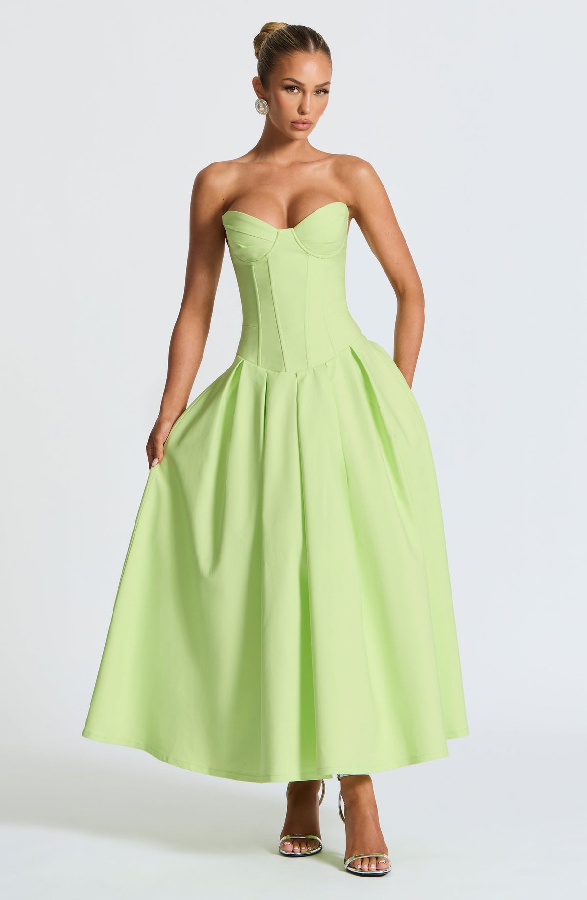 Salma Midi Dress - Lime