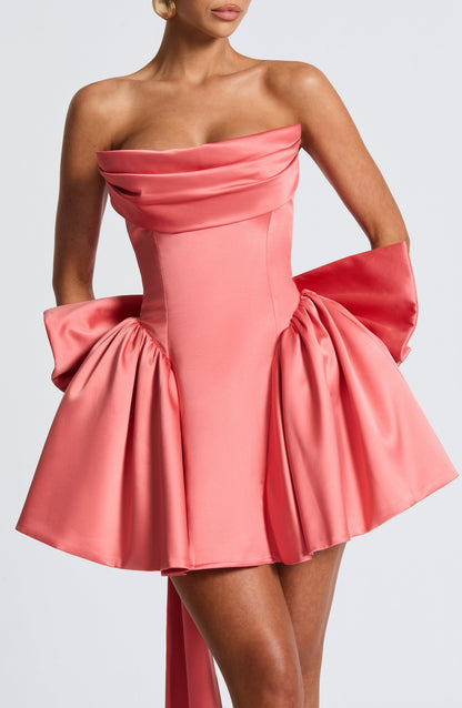 Trinity Mini Dress - Coral Pink